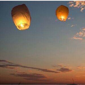 Sky Lantern Wishing Light set of ten.